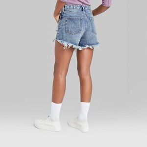 Wild Fable High Rise Frayed Hem Distressed Jean Shorts